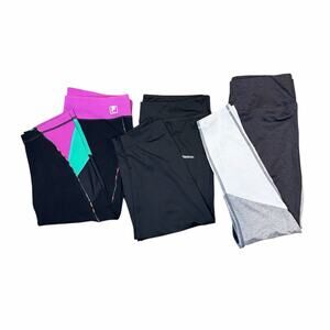 Lot of 3 Women's Activewear Leggings Size L Fila Reebok Avia Capri
